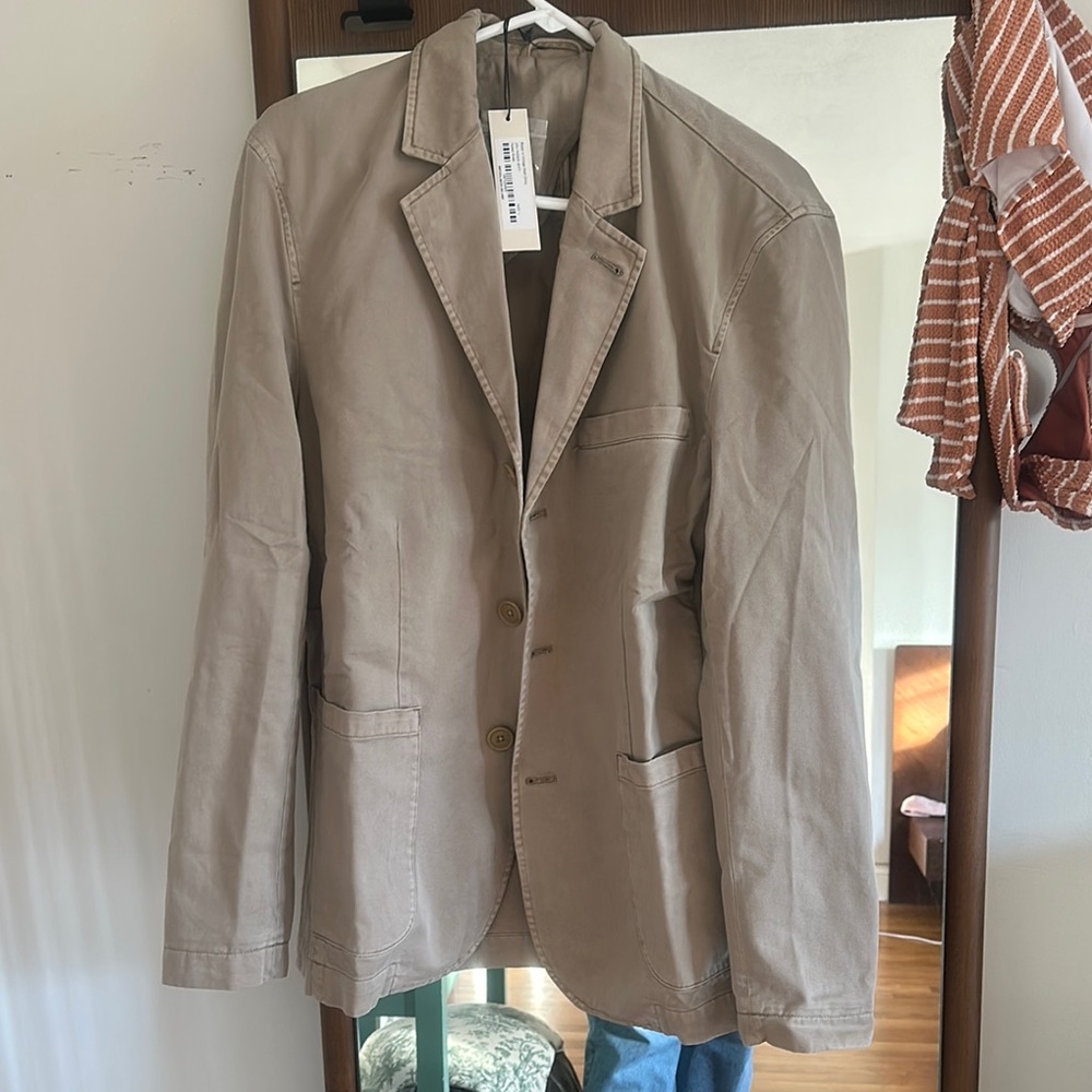 Beige Casual Blazer